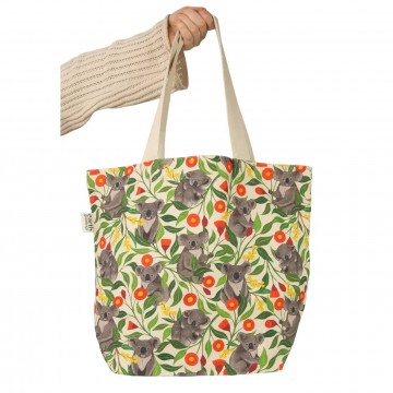 Tote Bag with Pocket | Australian Koalas Tote Bag with Pocket | Australian Koalas
